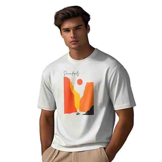 NOBERO Men's Cotton Graphic Print Regular Fit T-Shirt